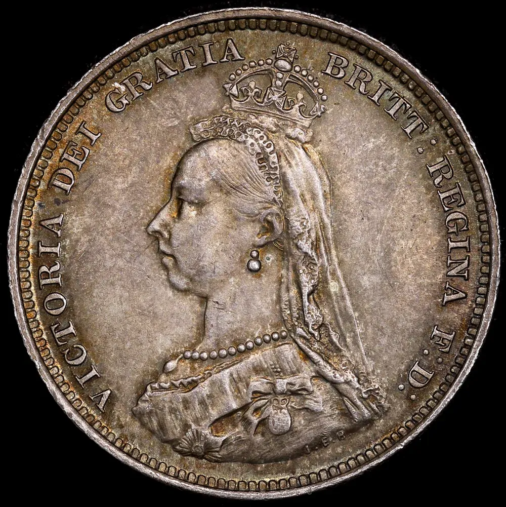  1887 Silver Shilling S#3926 Uncirculated product image