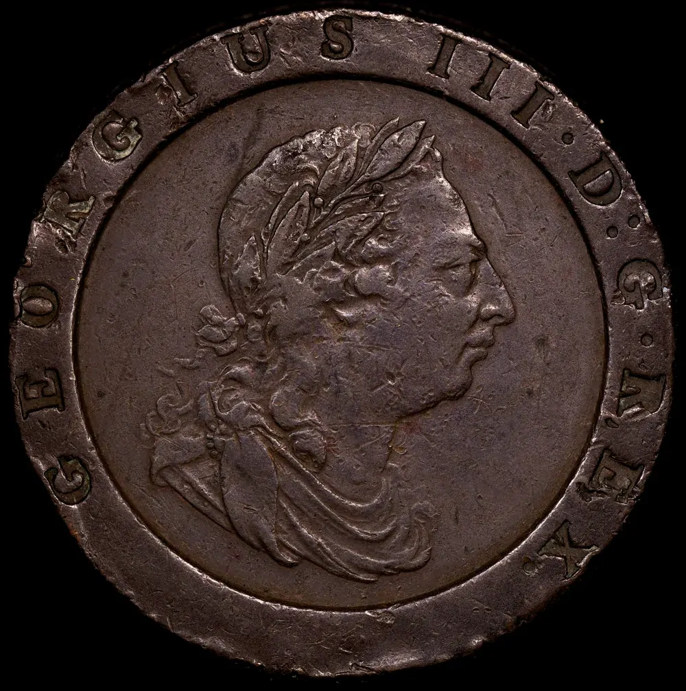  1797 Copper Cartwheel Twopence S#3776 about VF product image