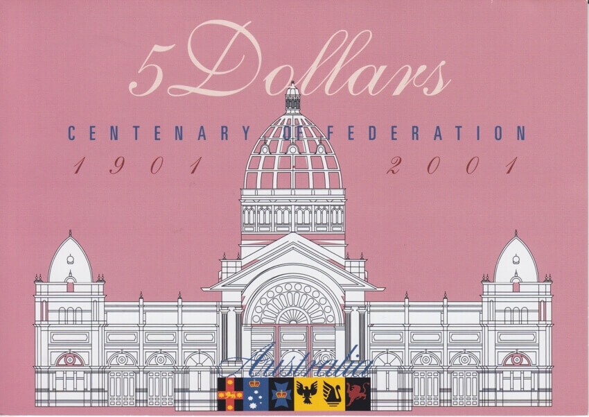2001 Federation Five Dollar Folder AA01 First Prefix product image