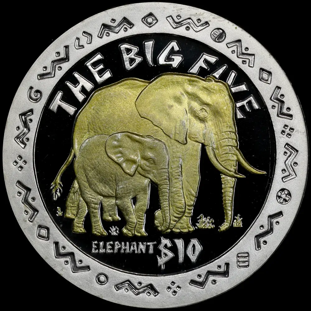 Sierra Leone 2001 Silver $10 Uncirculated Coin The Big Five: Elephant product image