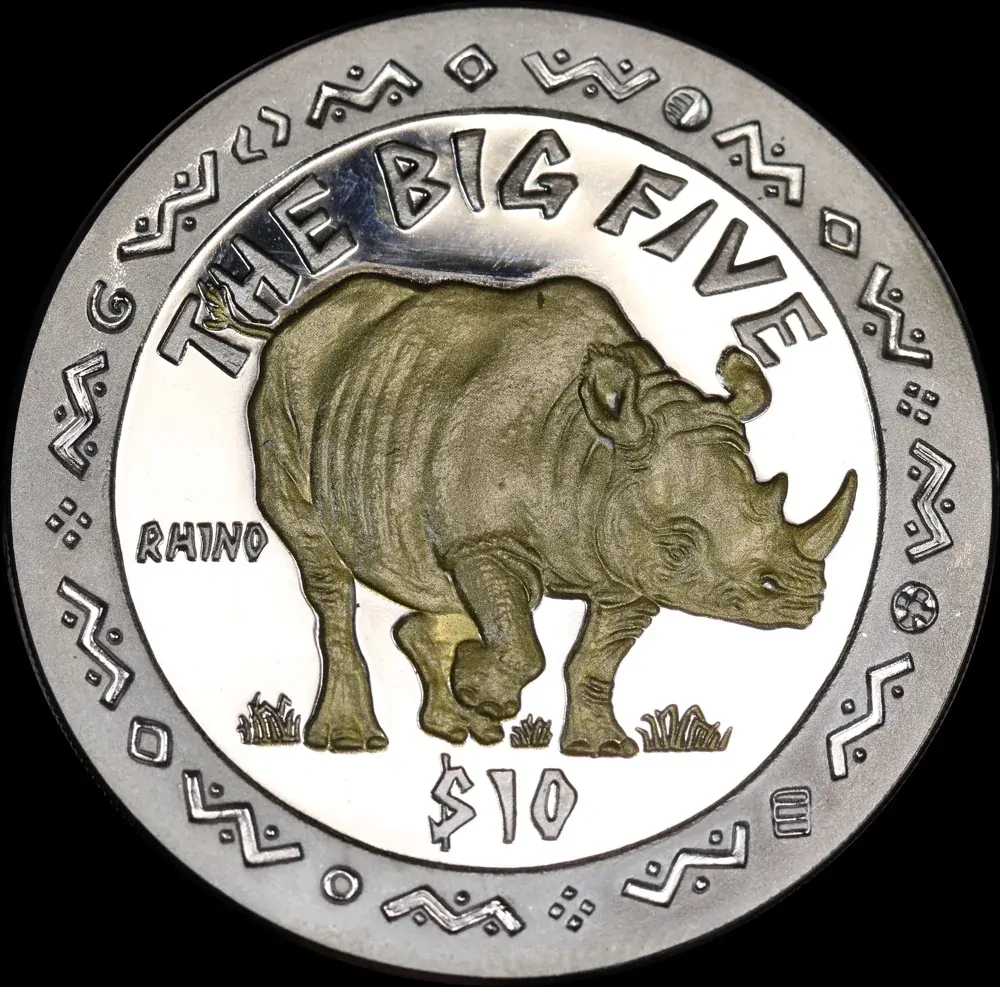 Sierra Leone 2001 Silver $10 Uncirculated Coin - The Big Five: Rhino product image