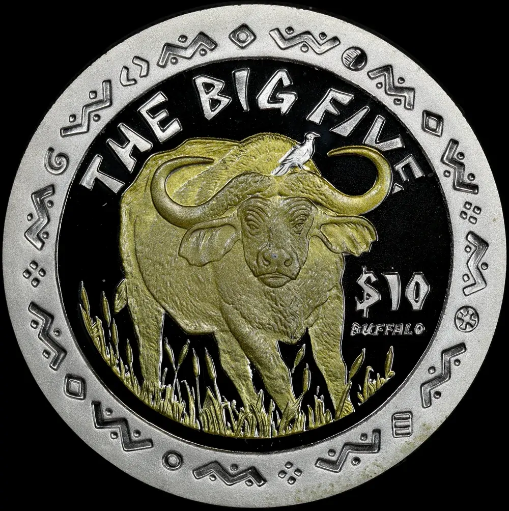 Sierra Leone 2001 Silver $10 Uncirculated Coin - The Big Five: Buffalo product image