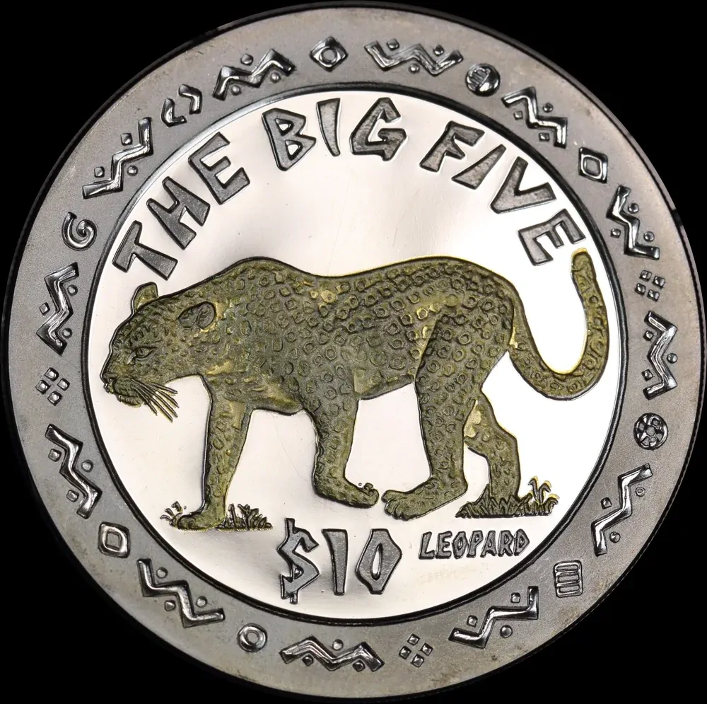 Sierra Leone 2001 Silver $10 Uncirculated Coin The Big Five: Leopard product image