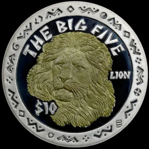 Sierra Leone 2001 Silver $10 Uncirculated Coin The Big Five: Lion product image