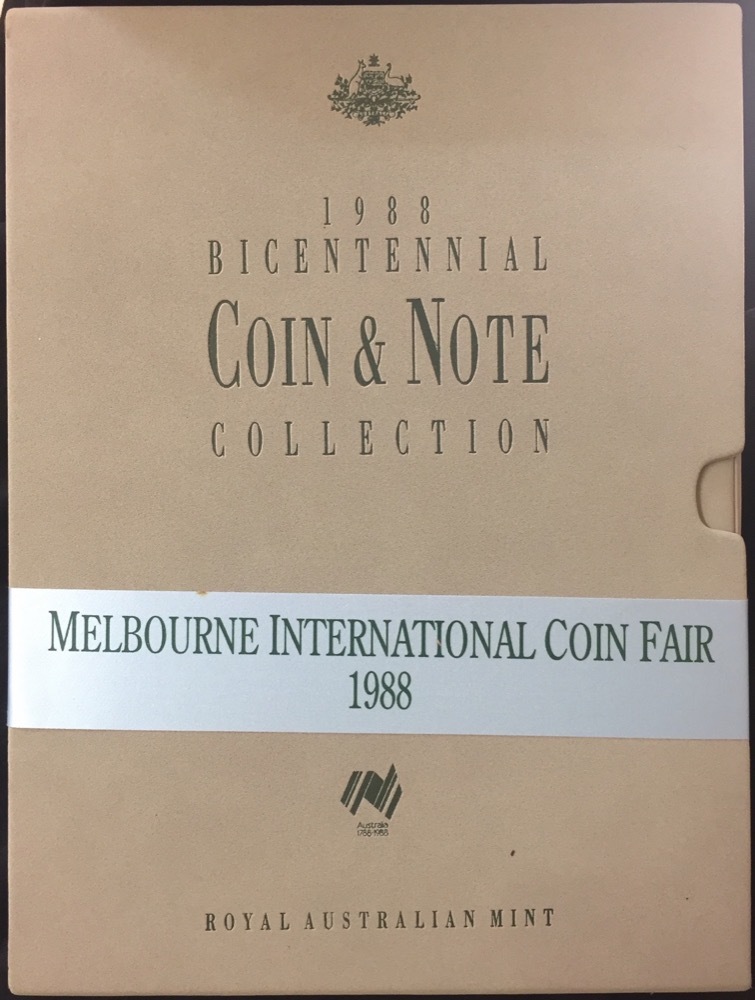 1988 Bicentennial Note And Coin Set Coin Fair Edition product image