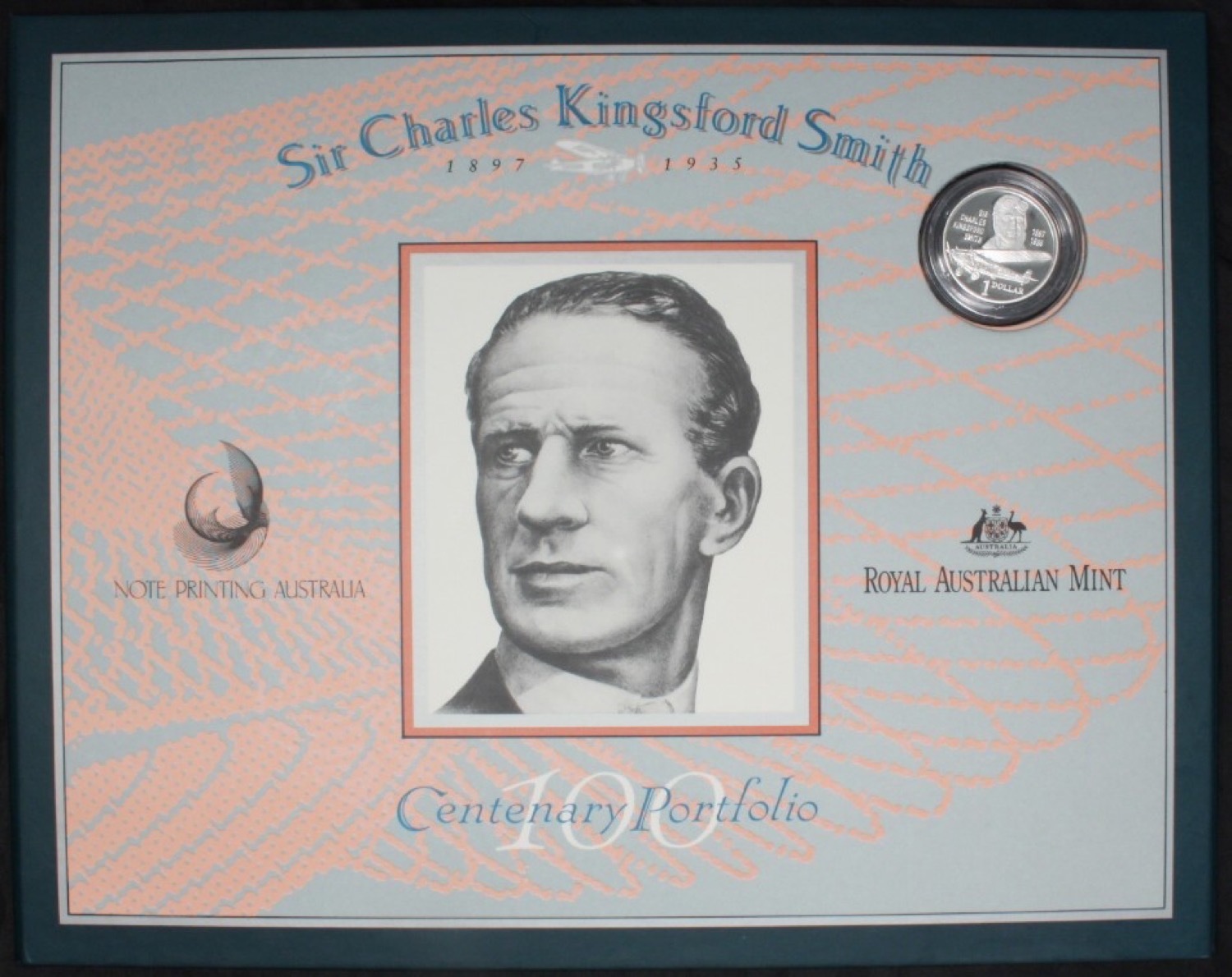 1997 Kingsford Smith ADK Last Prefix $20 Note & $1 Silver Proof Coin Set product image