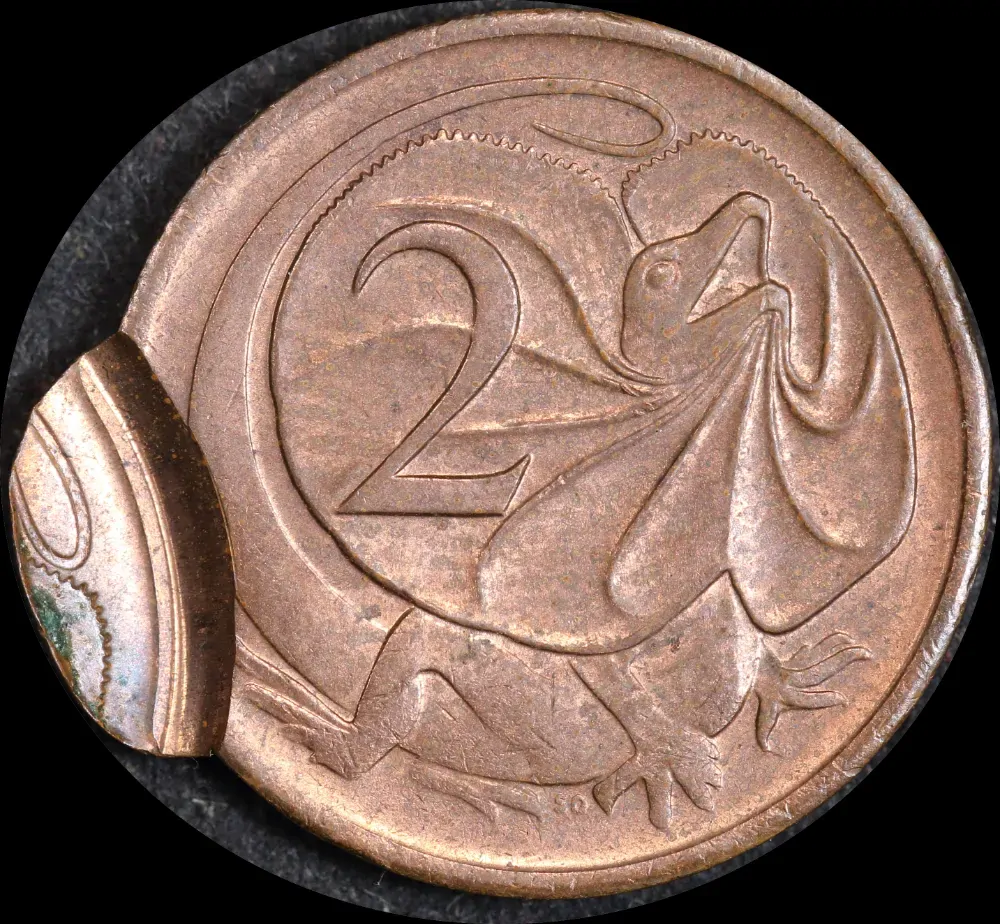 1971 Two Cent Coin Double Strike Error Uncirculated product image