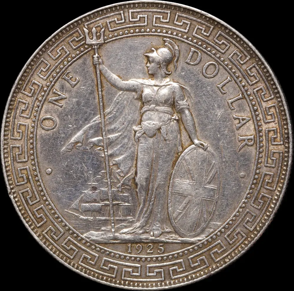 Great Britain 1925 Silver Trade Dollar KM#T5 good VF product image