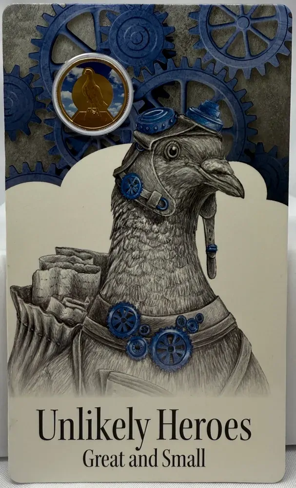 2015 Coloured $1 Coin Unlikely Heroes - Blue Chequer Cock product image