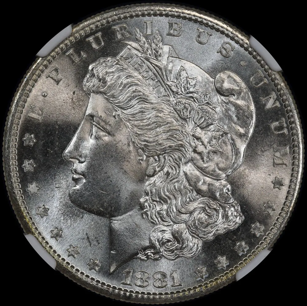 United States 1881-S Silver Morgan Dollar NGC MS64 product image