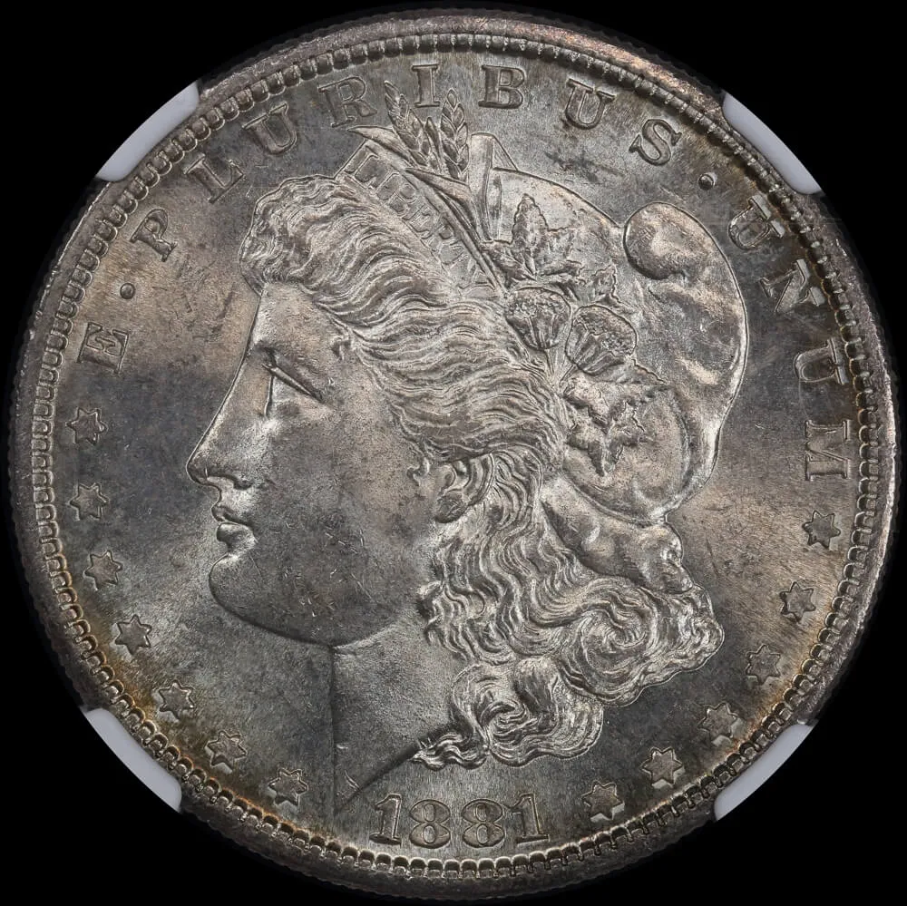 United States 1881-S Silver Morgan Dollar NGC MS63 - Lightly Toned  product image