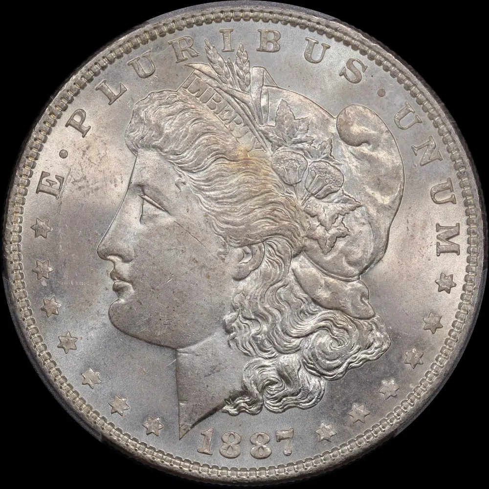 United States 1887 Silver Morgan Dollar PCGS MS62 product image