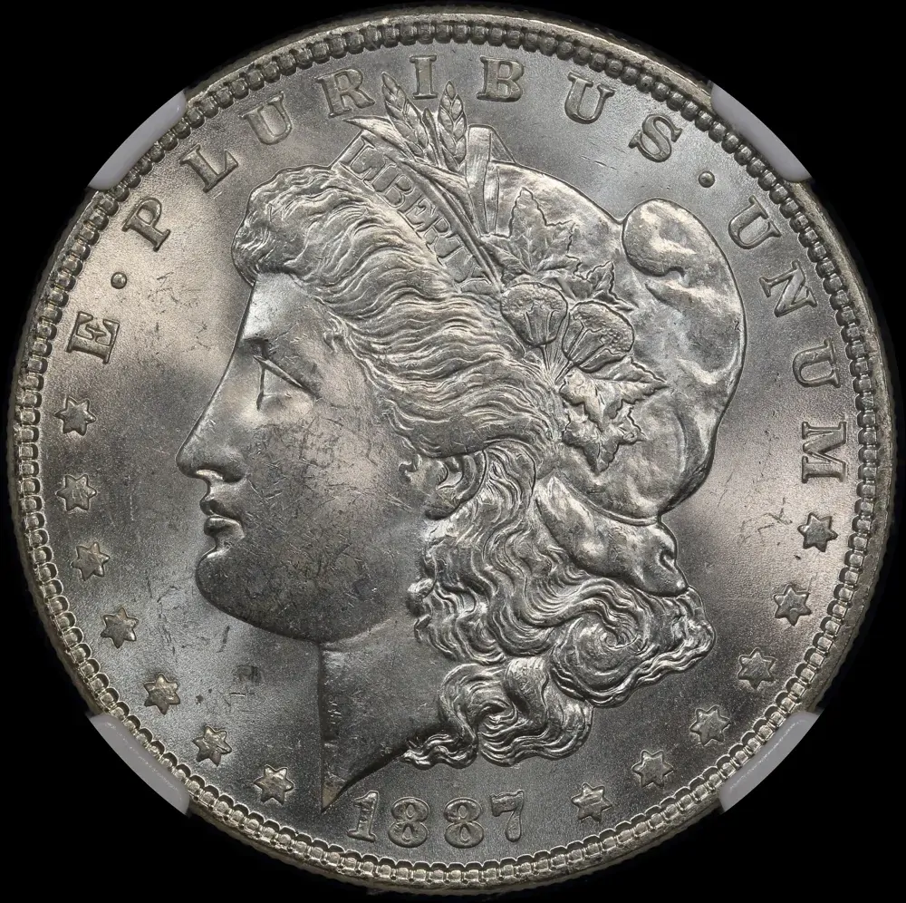 United States 1887 Silver Morgan Dollar NGC MS64 product image