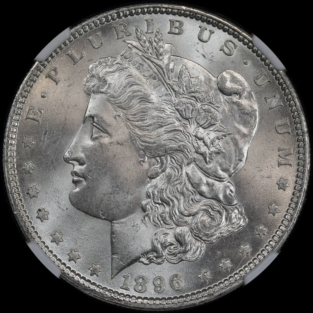 United States 1896 Silver Morgan Dollar NGC MS64 product image