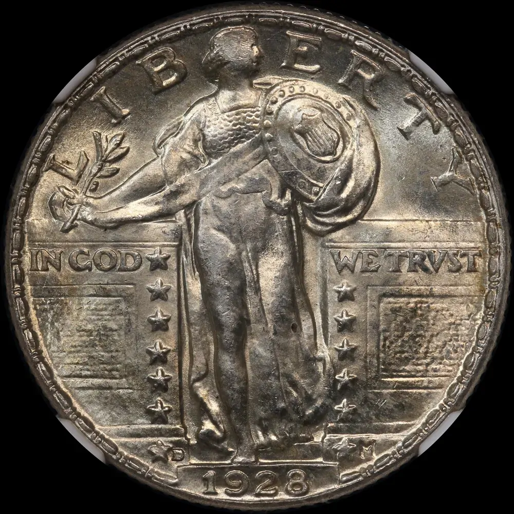 United States 1928-D Silver Quarter Dollar "Standing Liberty" NGC MS65 product image