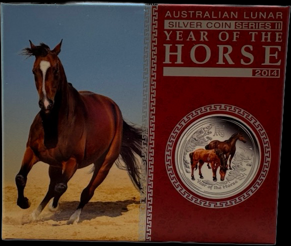 2014 Silver 1/2oz Coloured Coin Lunar Year of the Horse product image