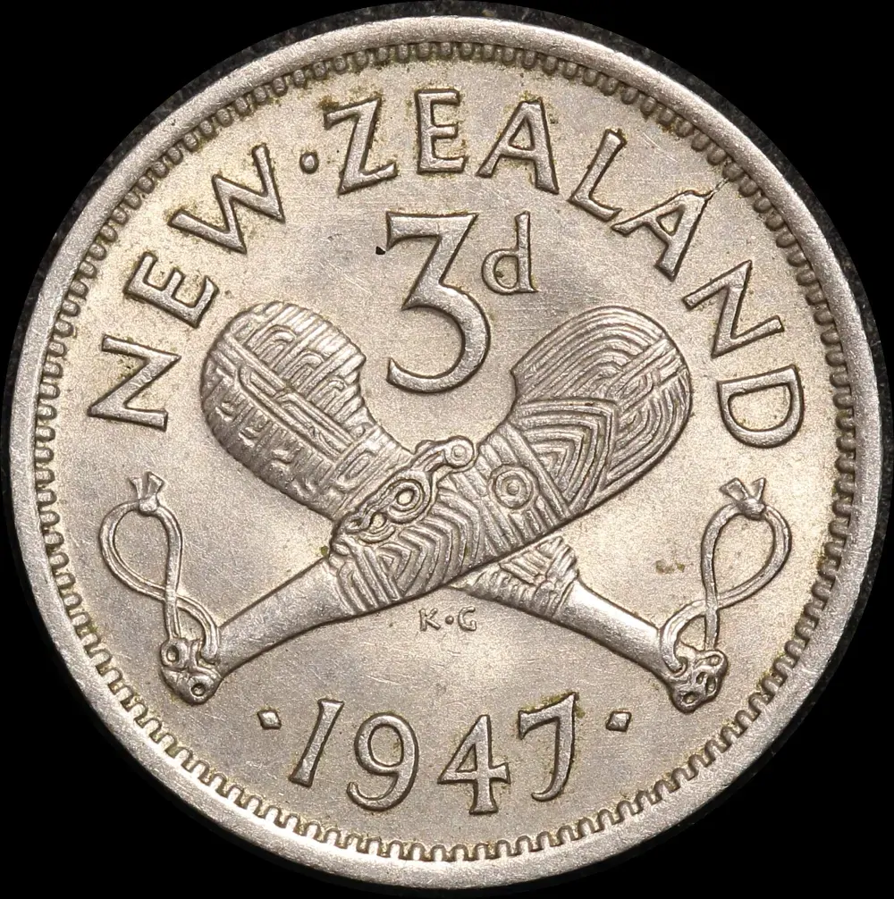 New Zealand 1947 Threepence KM#7a Uncirculated product image