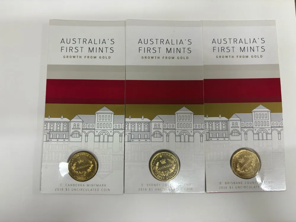 2016 3 Coin Counterstamp Set - Australia's First Mints product image
