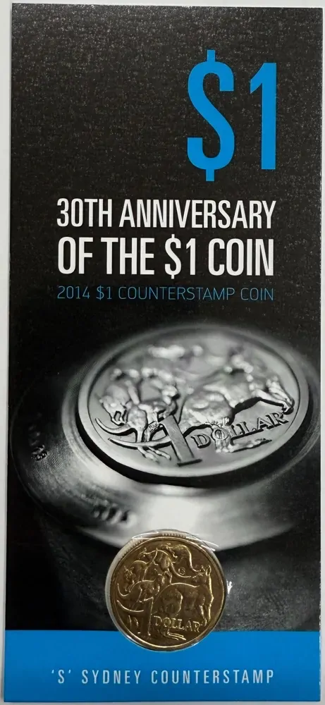 2014 $1 Uncirculated Coin in Card 30th Anniversary Sydney Counterstamp product image