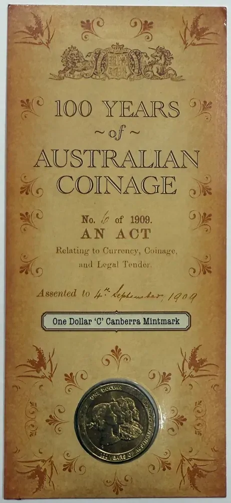 2010 $1 Uncirculated Coin 100 Years of Coinage - C Mintmark product image