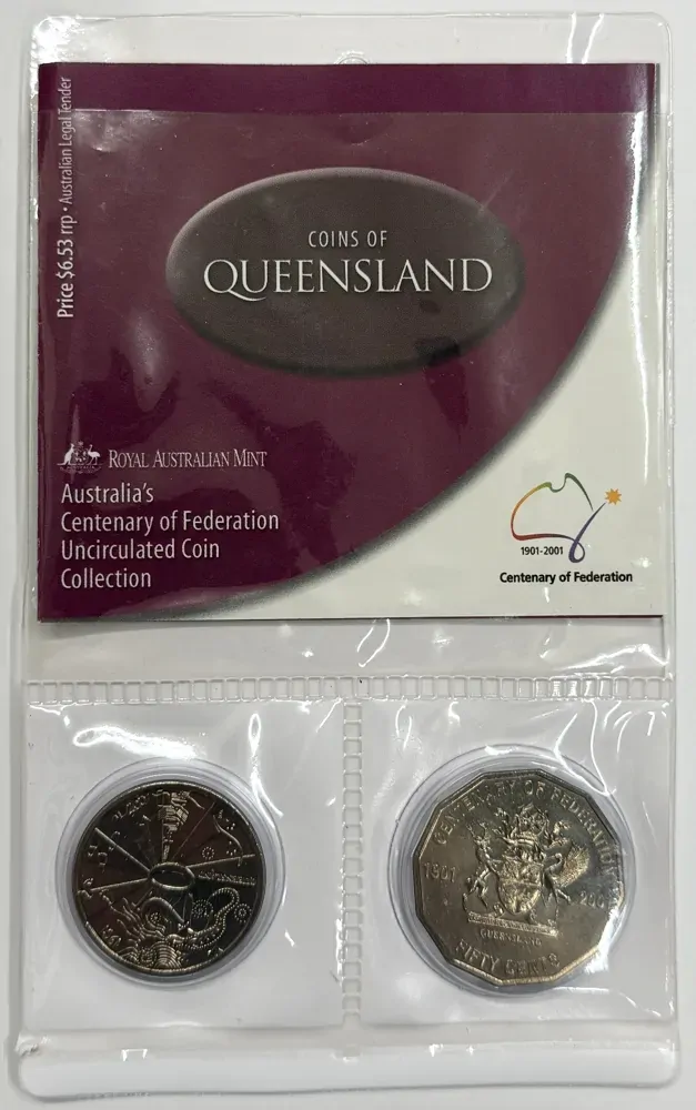 2001 Federation Two Coin Uncirculated Set Queensland product image