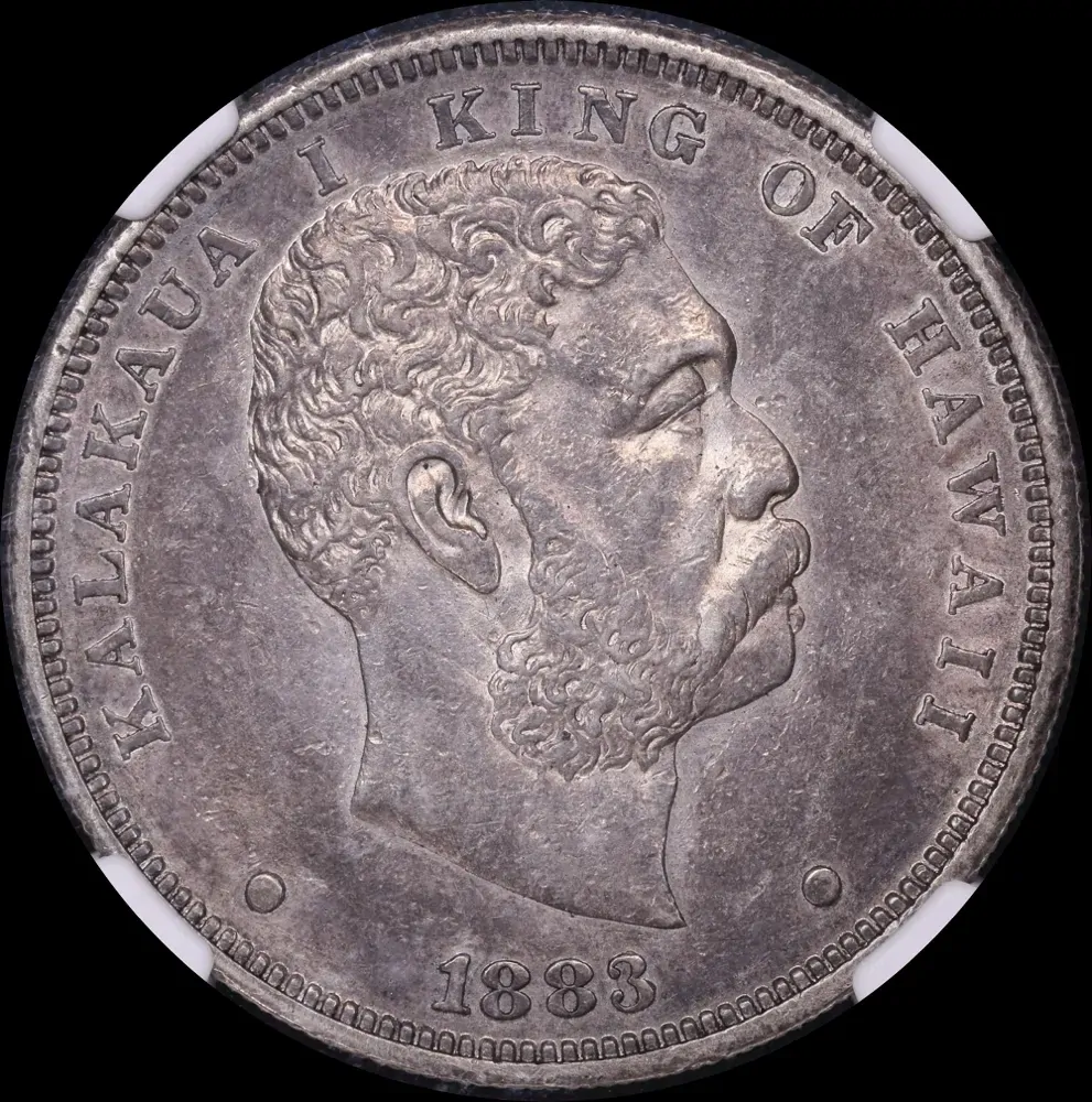 Hawaii 1883 Silver Dollar KM#7 NGC AU53 product image