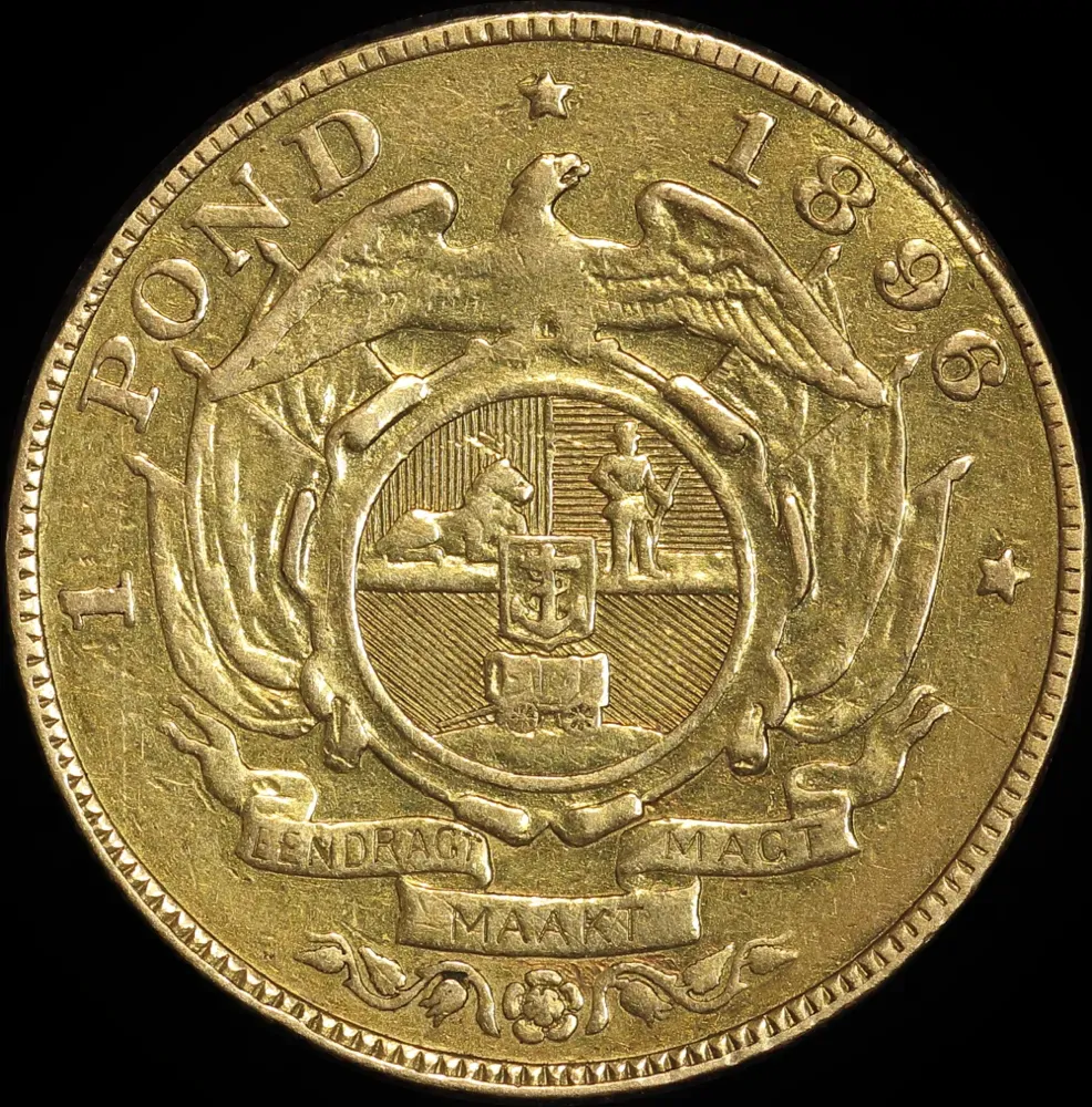 South Africa 1897 Gold Pond KM#10.2 Ex Mount product image