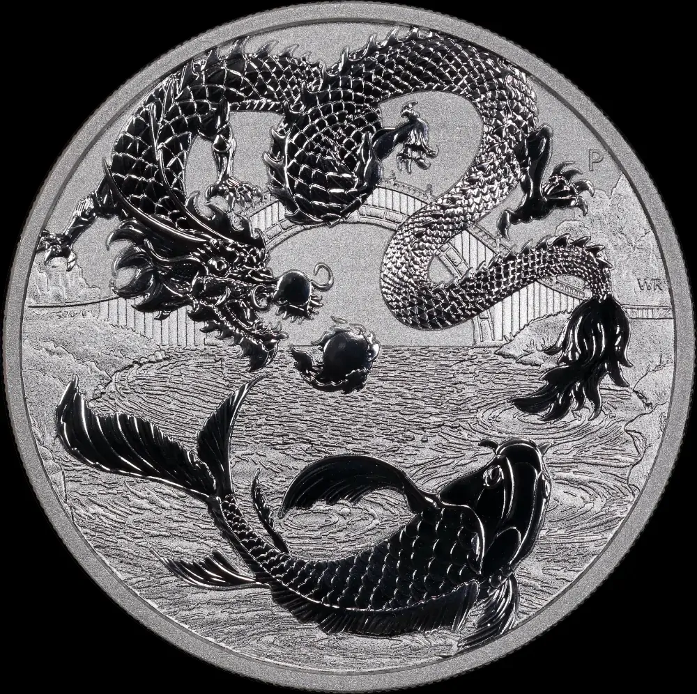 2023 Silver 1oz Bullion Coin Chinese Myths Dragon and Koi product image