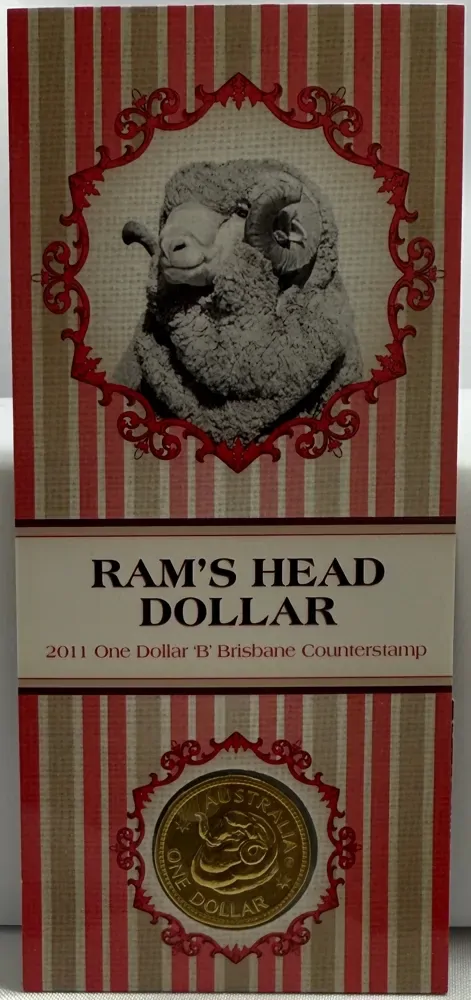 2011 $1 Uncirculated Ram's Head Dollar Brisbane Counterstamp product image