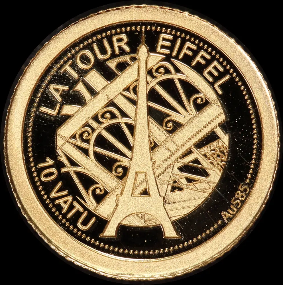Vanuatu 2013 Gold Half Gram Coin Eiffel Tower product image