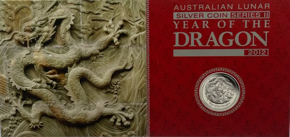 2012 Silver Lunar Year of the Dragon 3 Coin Proof Set product image