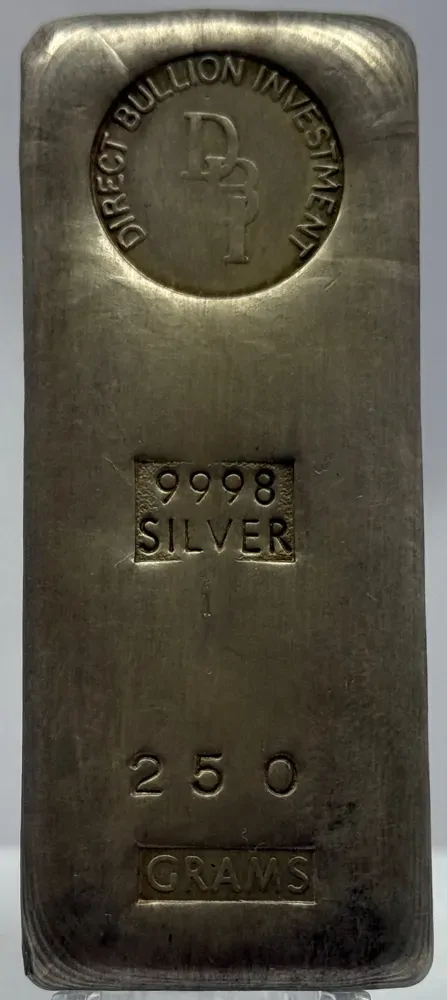 Direct Bullion Investment Type 1 250g Silver Vintage Cast Ingot 99.98% product image
