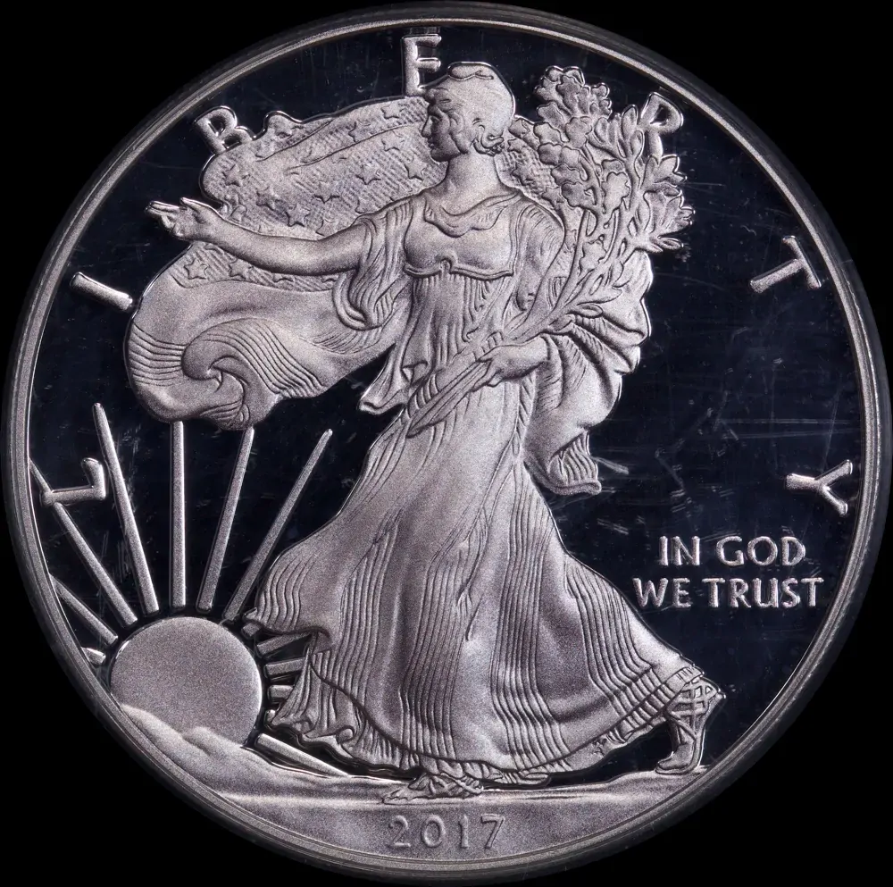 United States 2017-W Silver Eagle 1oz First Strike PCGS PR70DCAM product image