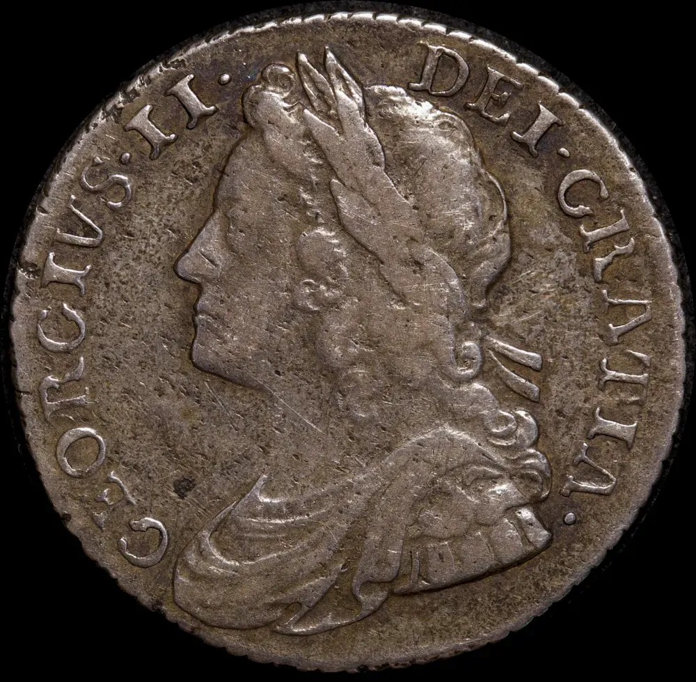 1737 Silver Shilling George II  S#3700 about VF product image