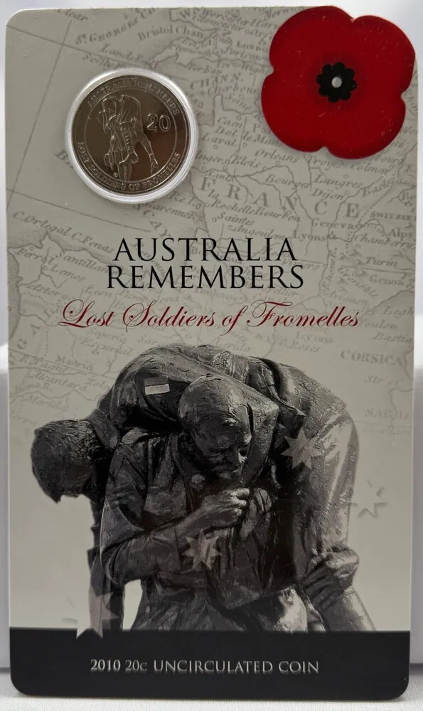 2010 20 Cent Uncirculated Coin Australia Remembers Lost Soldiers of Fromelles product image