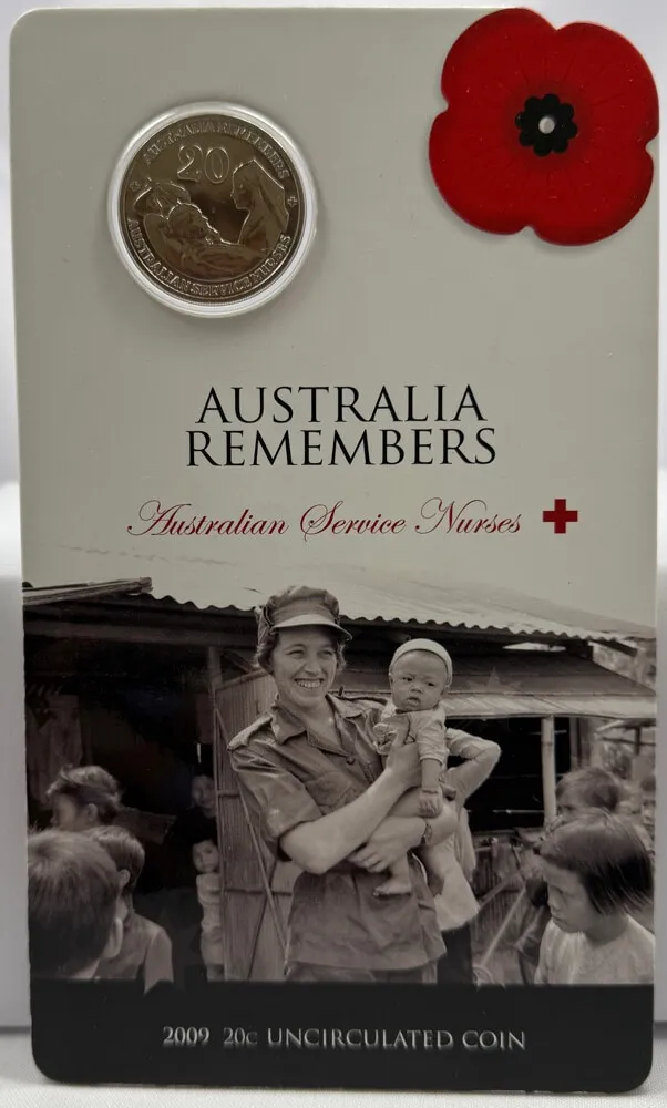 2009 20 Cent Uncirculated Coin Australia Remembers Australian Service Nurses product image