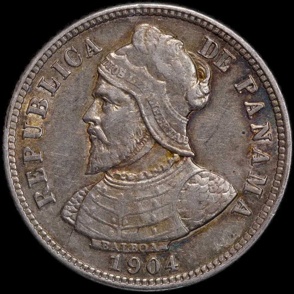 Panama 1904 Silver 10 Centisimos KM#3 good EF product image