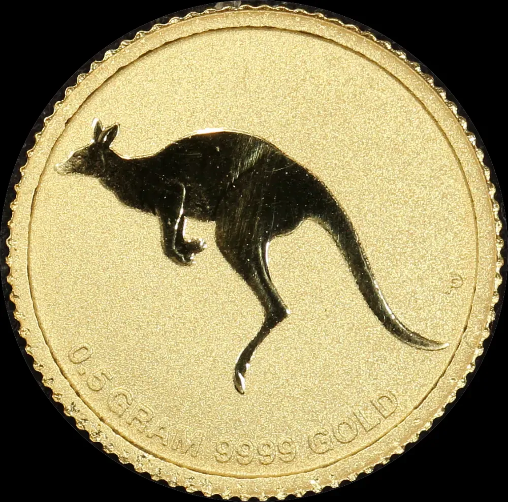 2010 Gold 2 Dollar Half Gram Coin Kangaroo Uncirculated product image