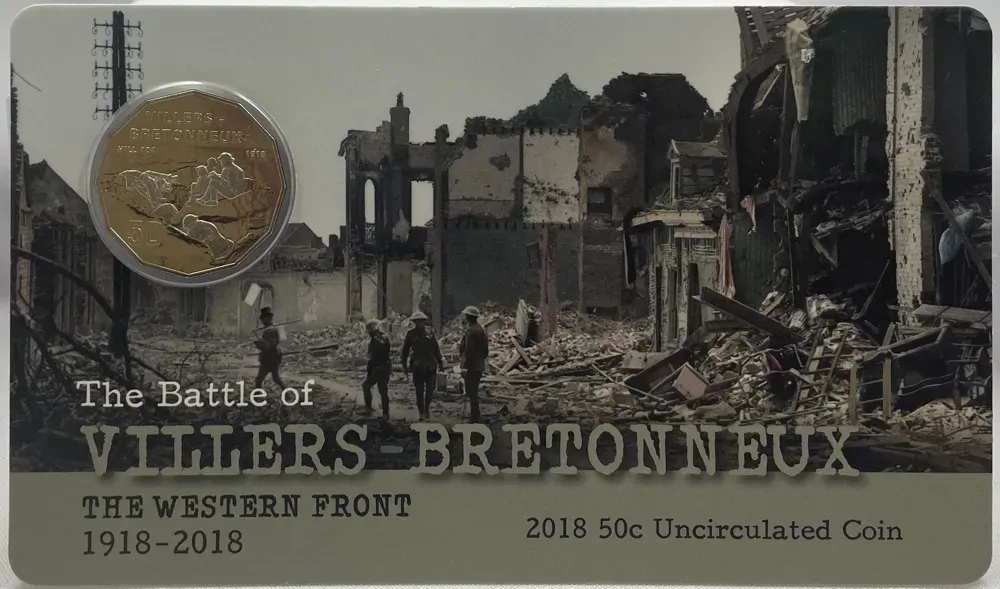 2018 50 Cent Uncirculated Coin The Western Front Villers-Bretonneux product image