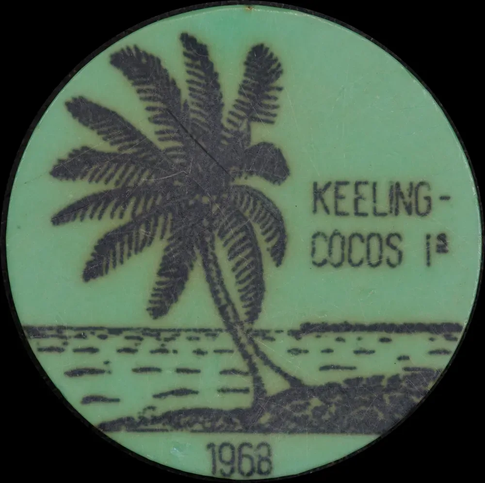 Keeling-Cocos Islands 1968 Plastic 25 Cent Token KM#Tn11 Uncirculated product image