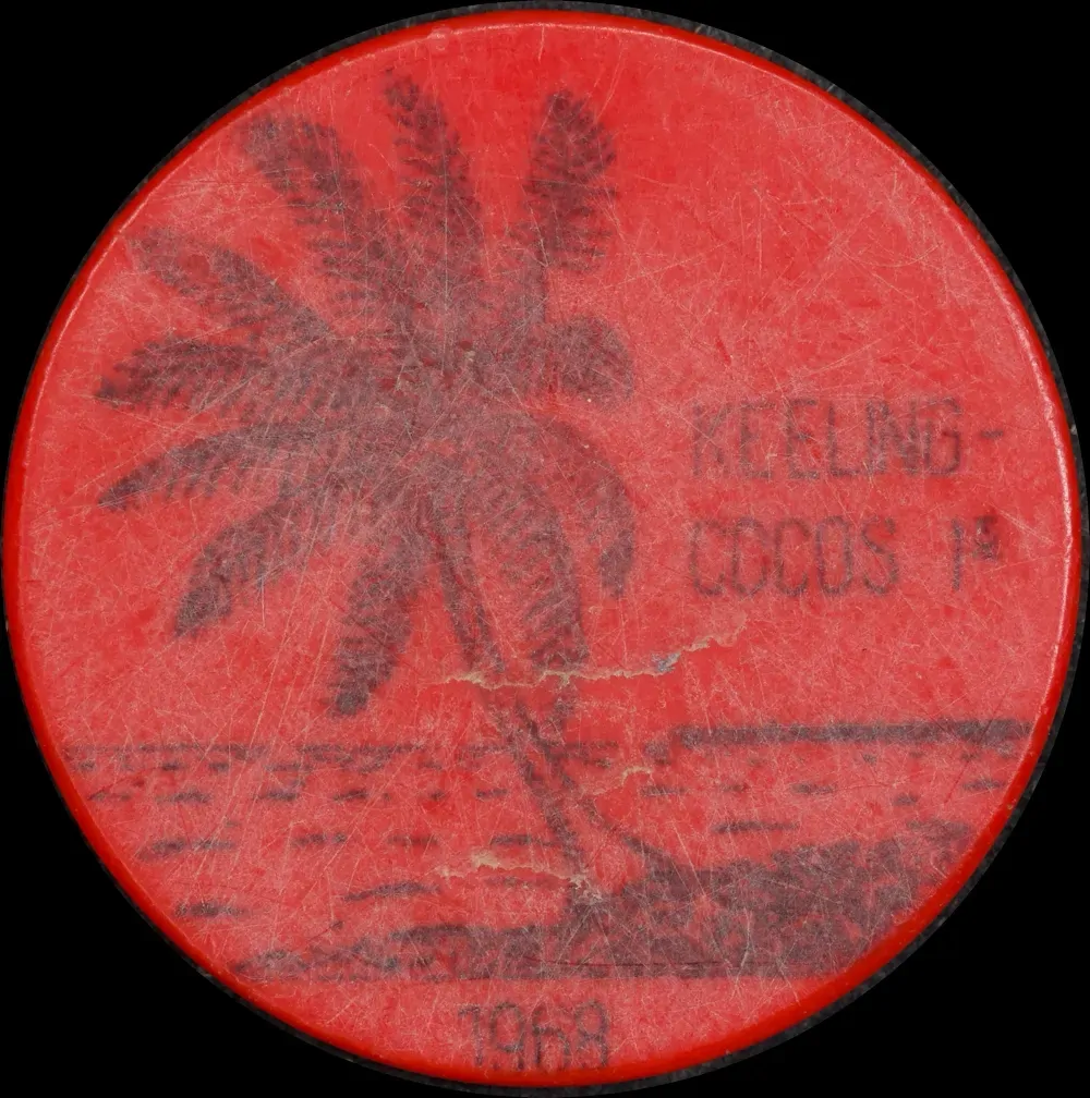 Keeling-Cocos Islands 1968 Plastic 1 Rupee Token KM#Tn13 Uncirculated product image