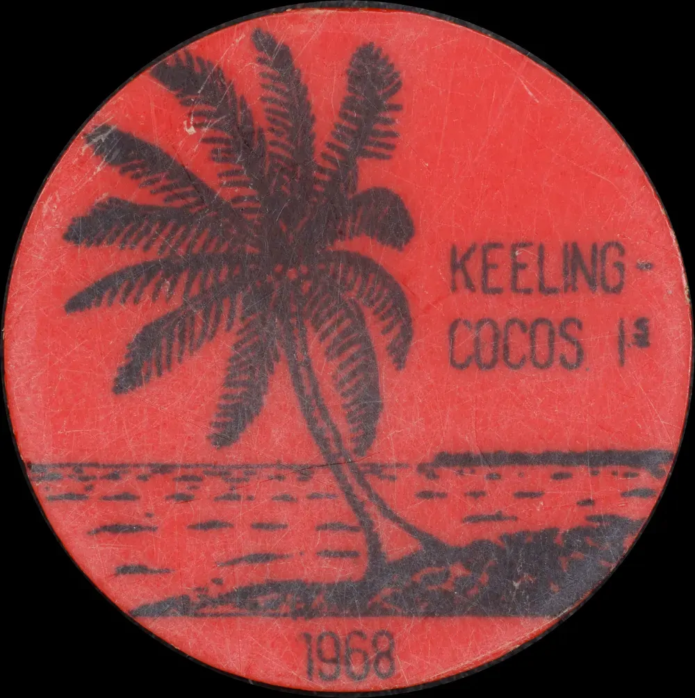 Keeling-Cocos Islands 1968 Plastic 5 Rupee Token KM#Tn15 Uncirculated product image
