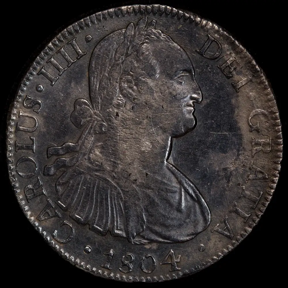 Mexico 1804 Silver 8 Reales Ex Rapid Shipwreck KM#109 good VF product image