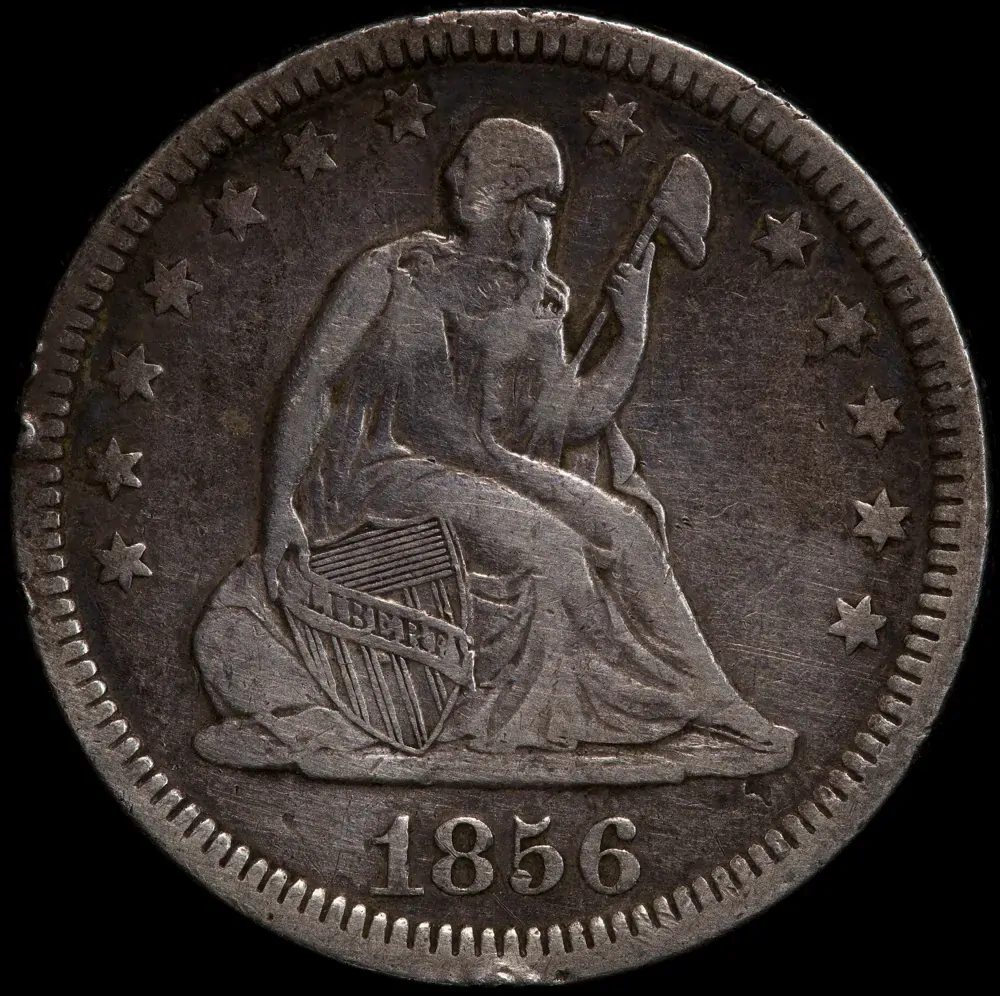 United States 1856 Silver Quarter KM# A64.2 Very Fine product image