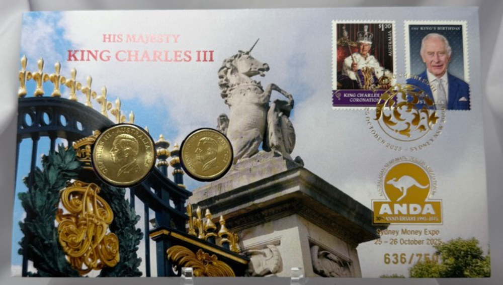 2025 2 Coin PNC Sydney ANDA Money Expo King Charles III product image