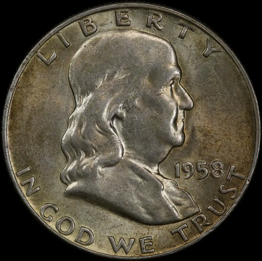 United States 1958-D Silver Franklin Half Dollar KM#199 Uncirculated product image