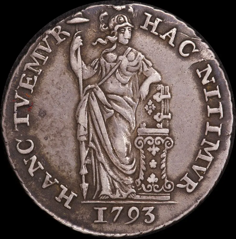 Netherlands (Holland) 1793 Silver Guilder KM#117 good VF product image