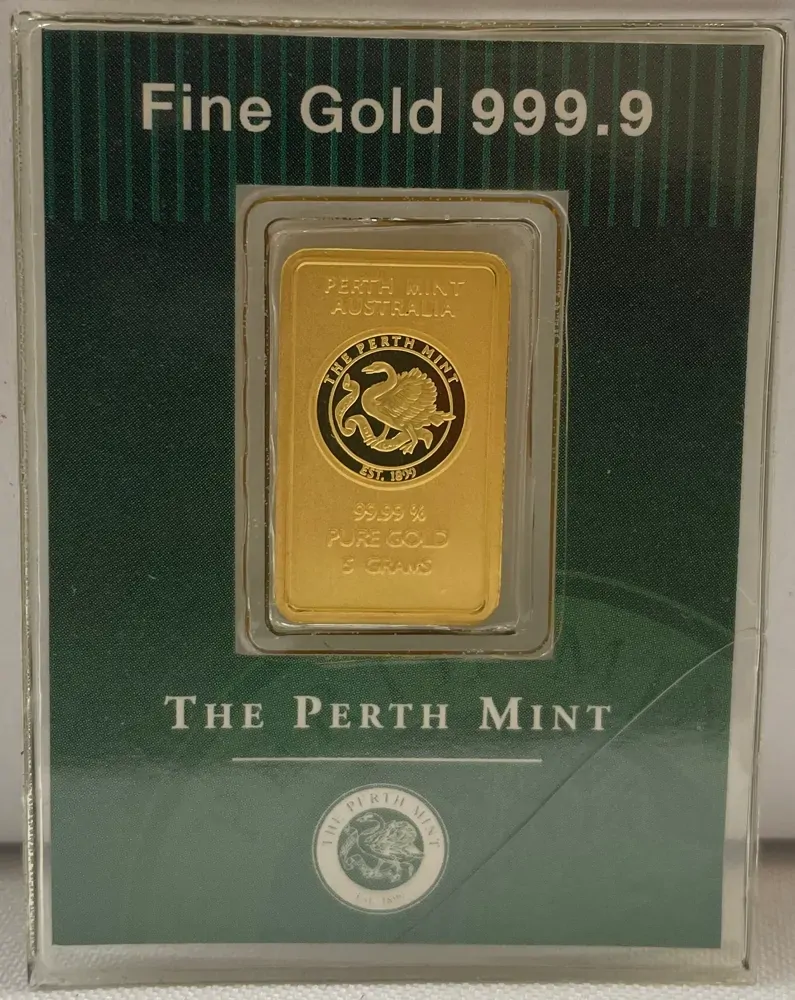 Perth Mint Fine Gold 5 Gram Minted Ingot product image