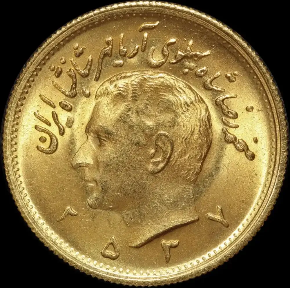 Iran MS2537 / 1978 Gold Pahlavi KM# 1200 Uncirculated product image