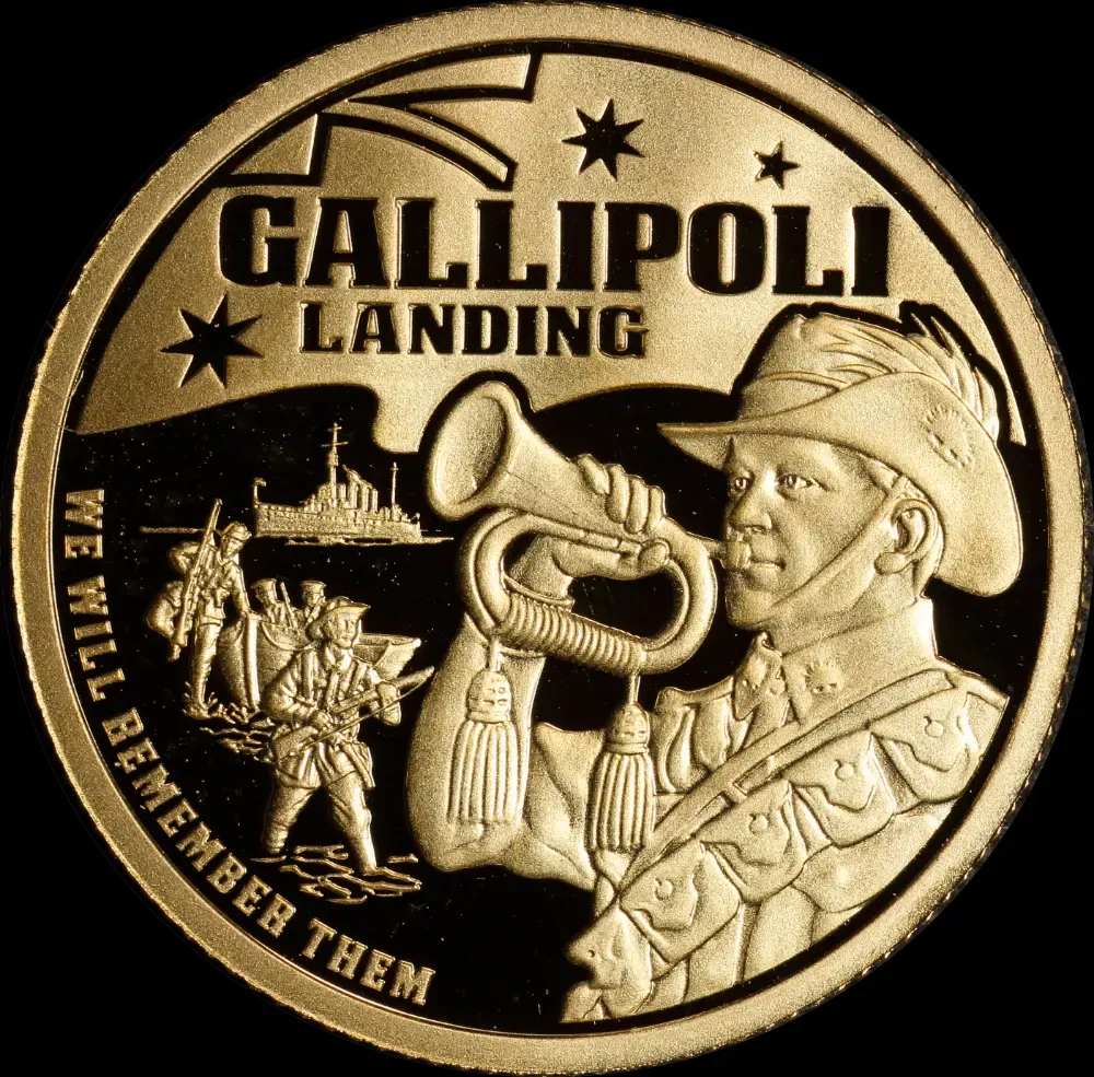 Gold 2 Gram Medal Gallipoli Landing Ex Macquarie Mint First World War Collection product image